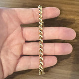 14k Yellow Gold 14.2g Ladies Polished 7mm San Marco Link Bracelet 7"