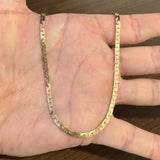 14k Yellow Gold 19.4g Solid Vintage 3.5mm Thick Cobra C Link Chain Necklace 18"