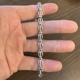 18k White Gold and 1cttw Diamond 17.3g Fancy Oval Link Bracelet 7"