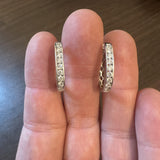 14k White Gold and 1cttw Diamond Hoop Earrings