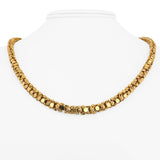 19k Portuguese Yellow Gold 52.5g Heavy Vintage Beaded Fancy Link Necklace 19.5"