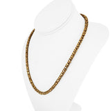 19k Portuguese Yellow Gold 52.5g Heavy Vintage Beaded Fancy Link Necklace 19.5"