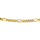18k Yellow Gold 23.4g Solid Vintage 4.2mm Figaro Link Chain Necklace Italy 16"