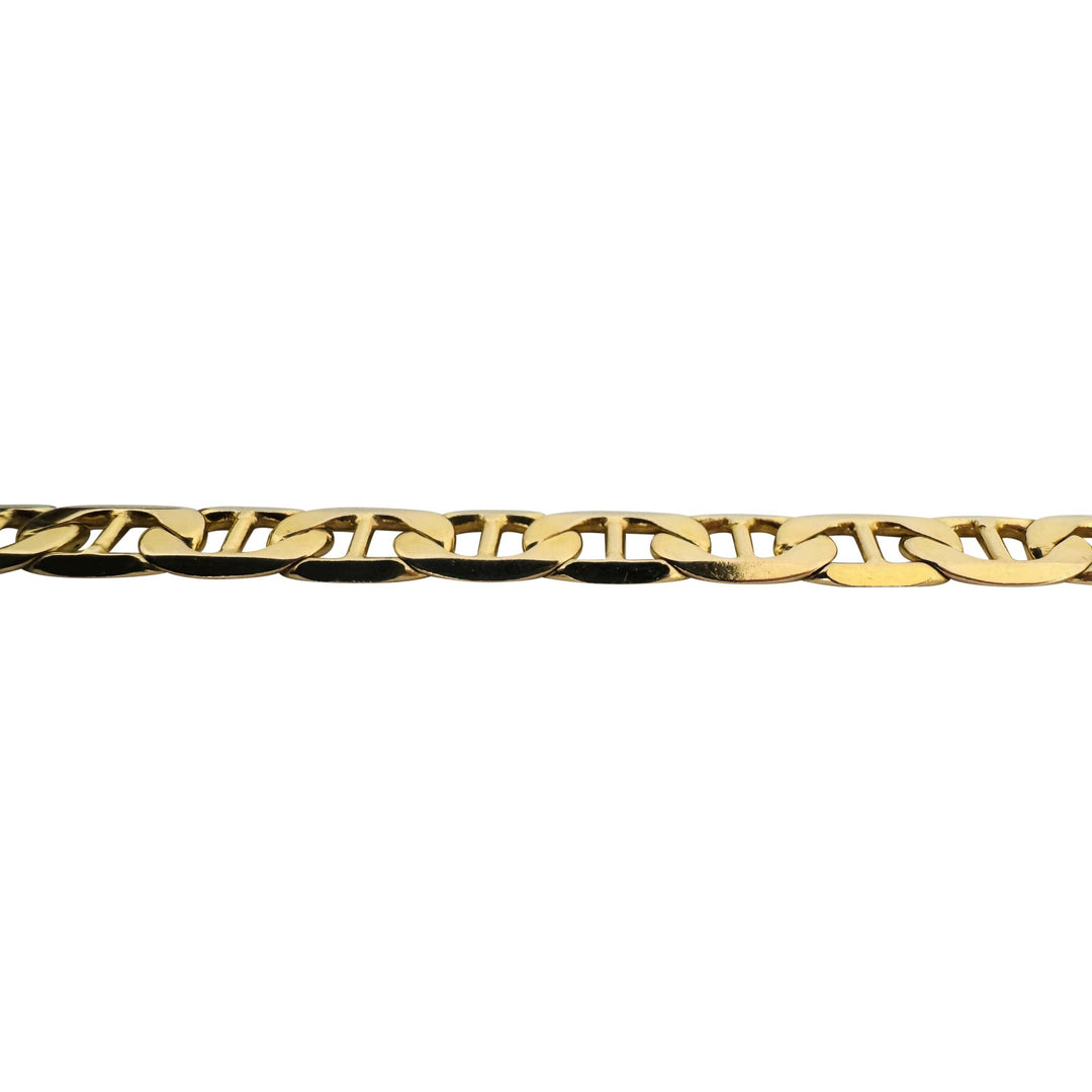 14k Yellow Gold 29g Solid Heavy 6.5mm Mariner Link Chain Necklace Italy 18"
