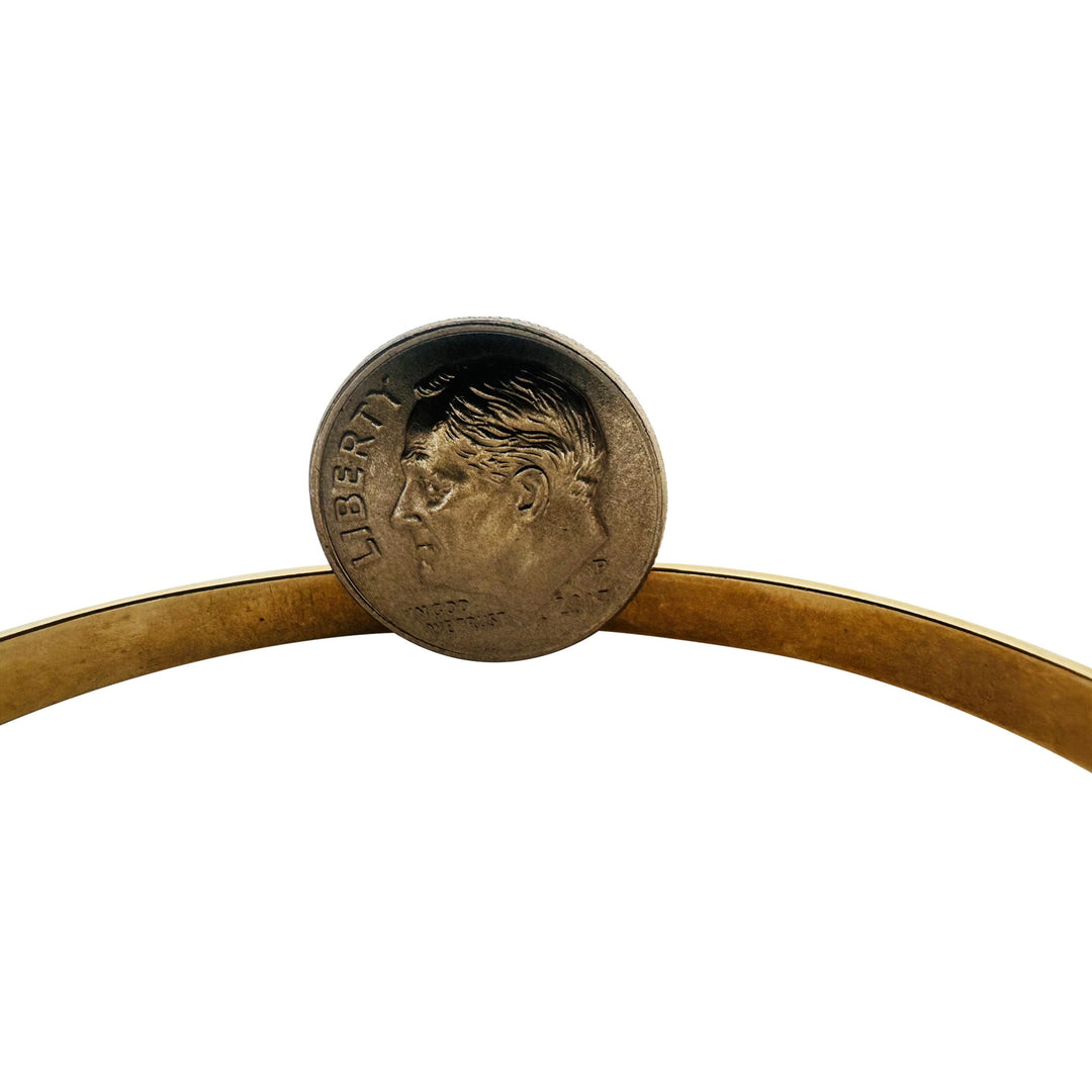 14k Yellow Gold 17.4g Solid Flex Hook Bangle Bracelet 7"