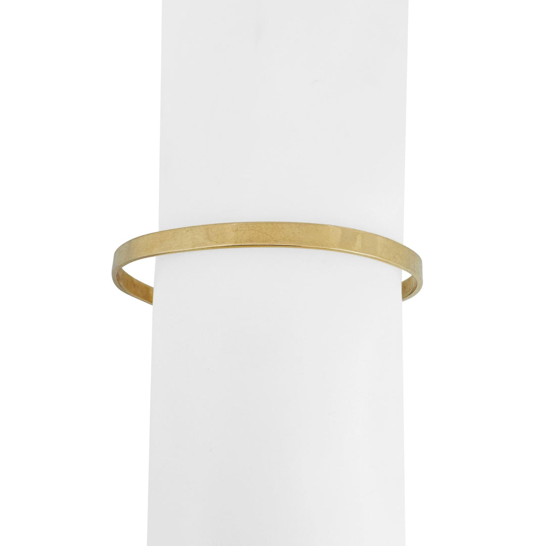 14k Yellow Gold 17.4g Solid Flex Hook Bangle Bracelet 7"