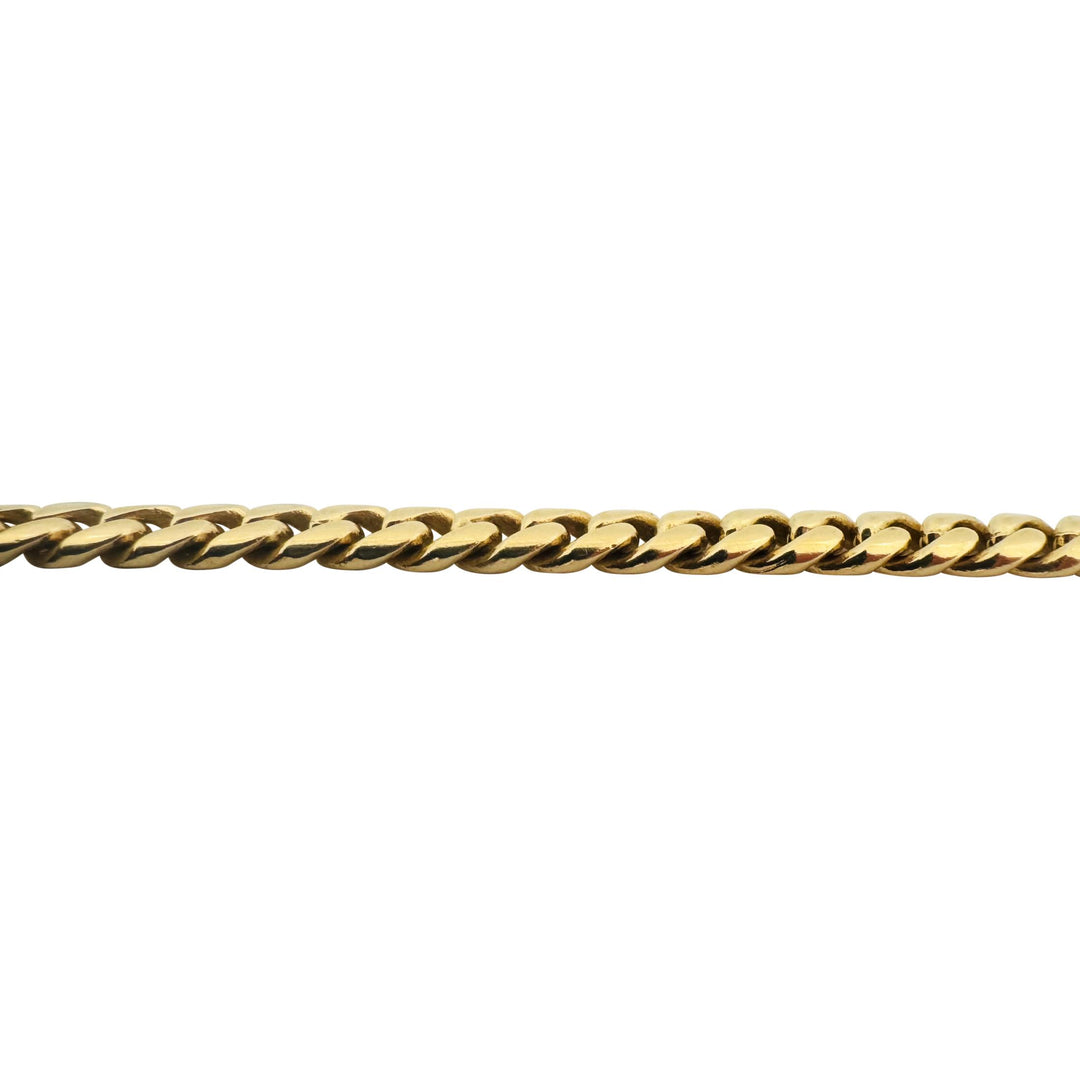 14k Yellow Gold 14.4g Solid Ladies 5.5mm Cuban Link Bracelet Italy 6.5"