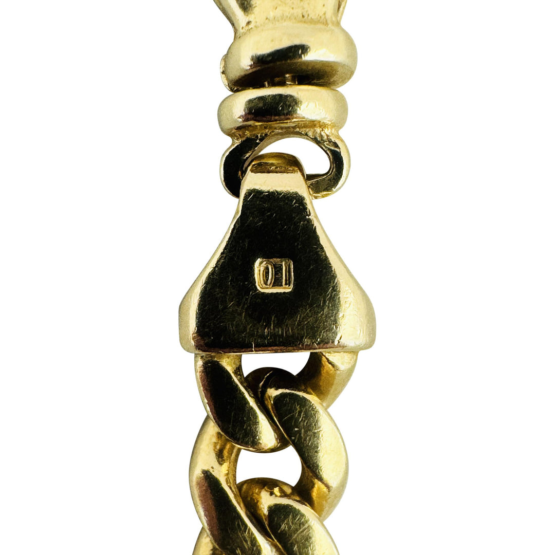 14k Yellow Gold 14.4g Solid Ladies 5.5mm Cuban Link Bracelet Italy 6.5"