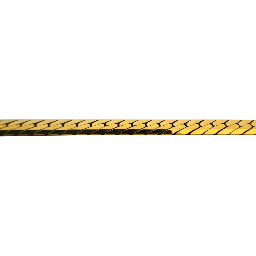 14k Yellow Gold 25g Solid Thick 5mm Herringbone Link Necklace Italy 18"