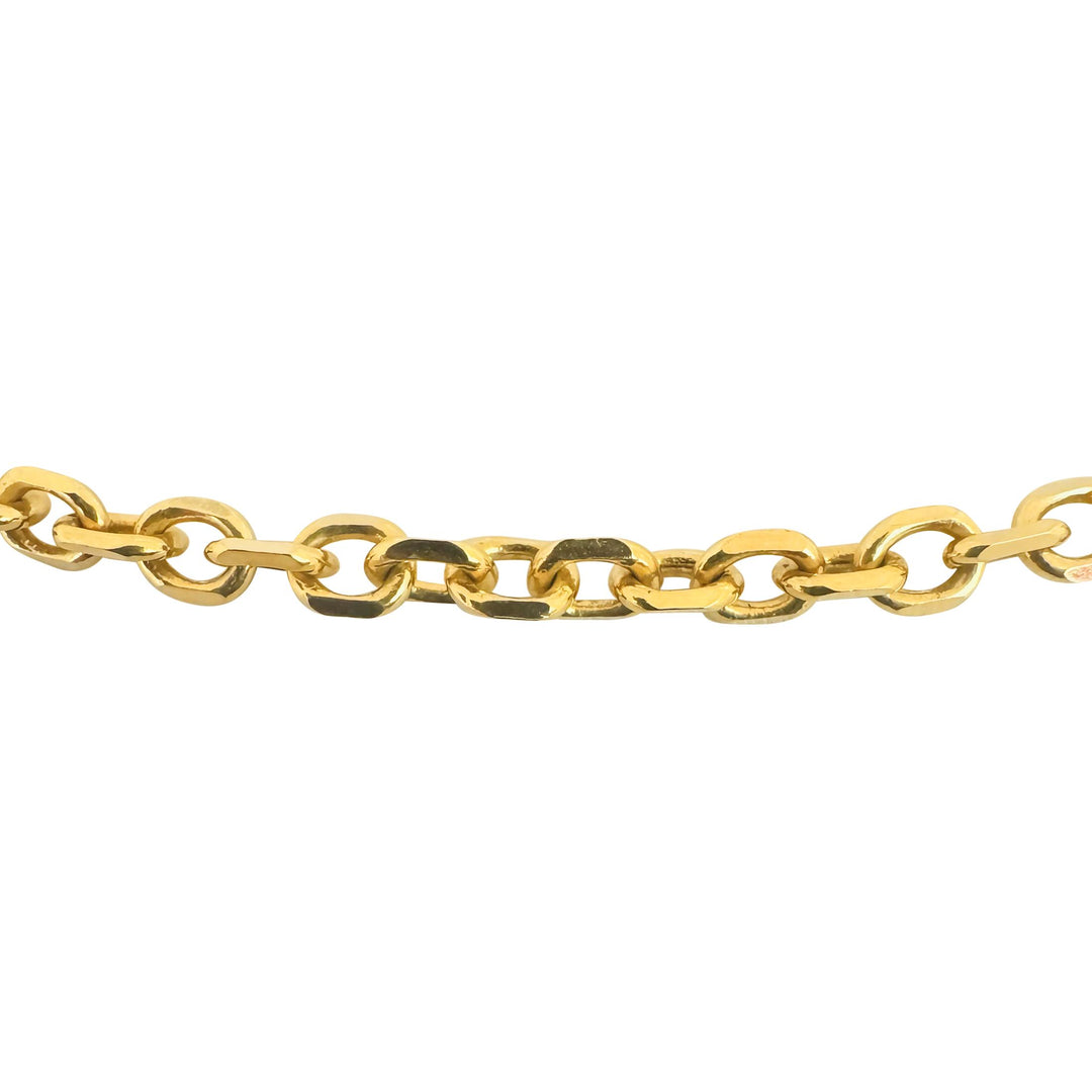 14k Yellow Gold 16.8g Solid 3.5mm Cable Biker Link Chain Necklace 20"