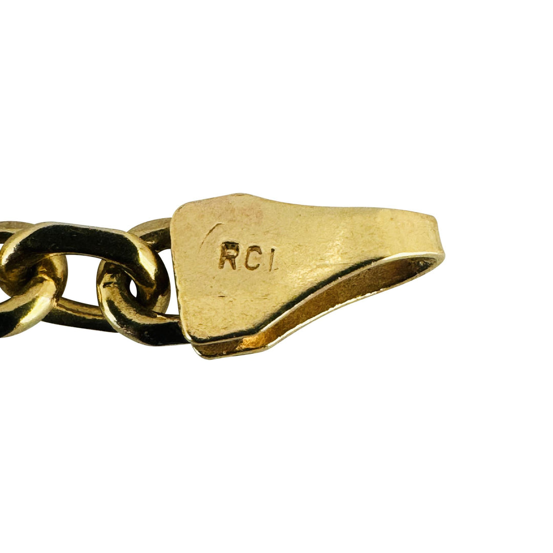 14k Yellow Gold 16.8g Solid 3.5mm Cable Biker Link Chain Necklace 20"