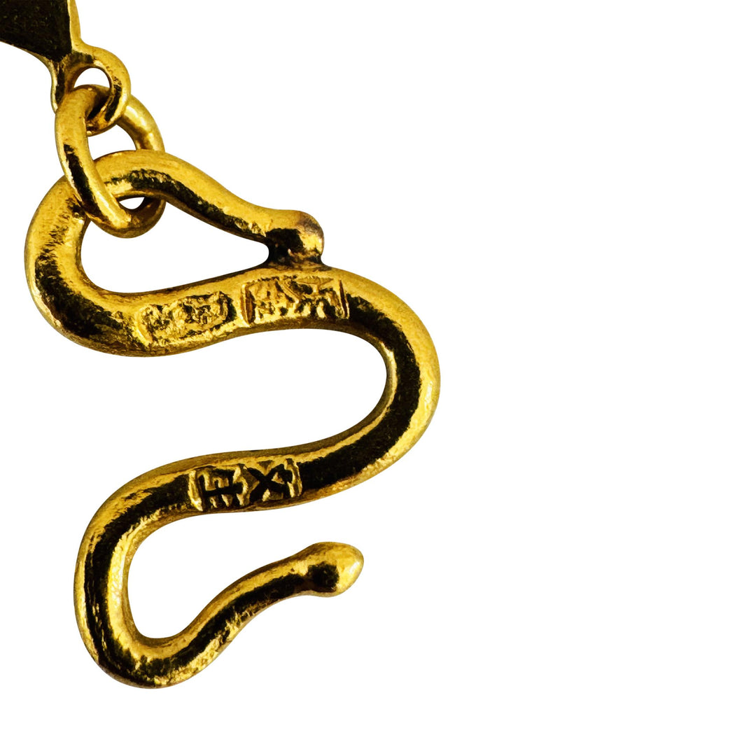 22k Yellow Gold 20.2g Solid Hearts and Diamonds Link Necklace 18"