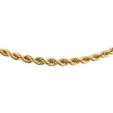 14k Yellow Gold 18.7g Hollow Vintage 5mm Rope Chain Necklace 24"