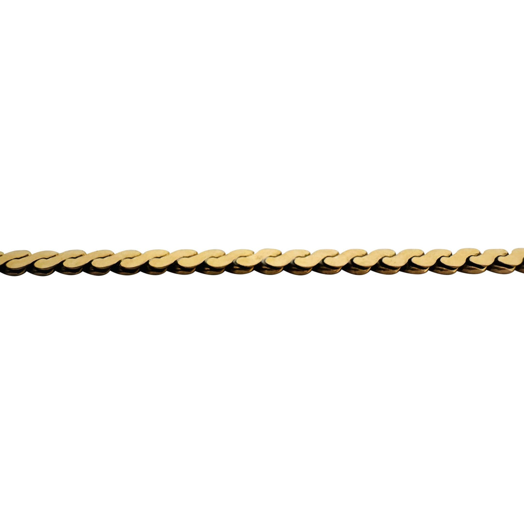 14k Yellow Gold 10.7g Solid 3mm Serpentine Link Chain Necklace 18"