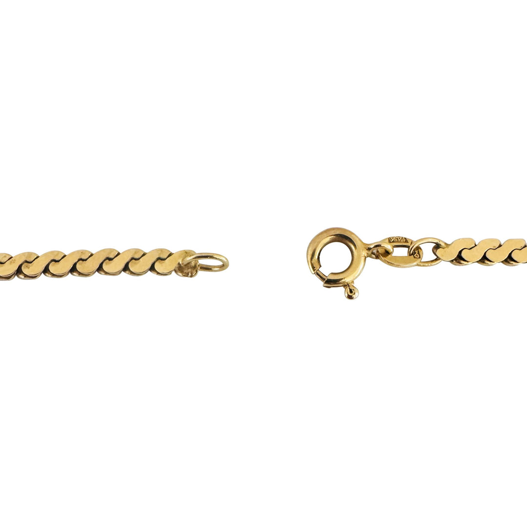14k Yellow Gold 10.7g Solid 3mm Serpentine Link Chain Necklace 18"