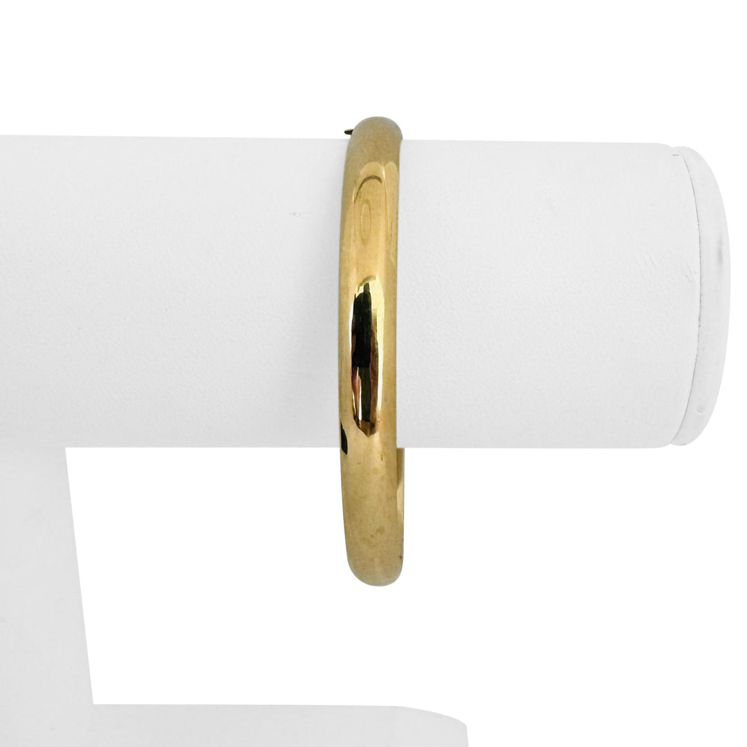 14k Yellow Gold 7.2g Polished Round 6.5mm Bangle Bracelet 7"
