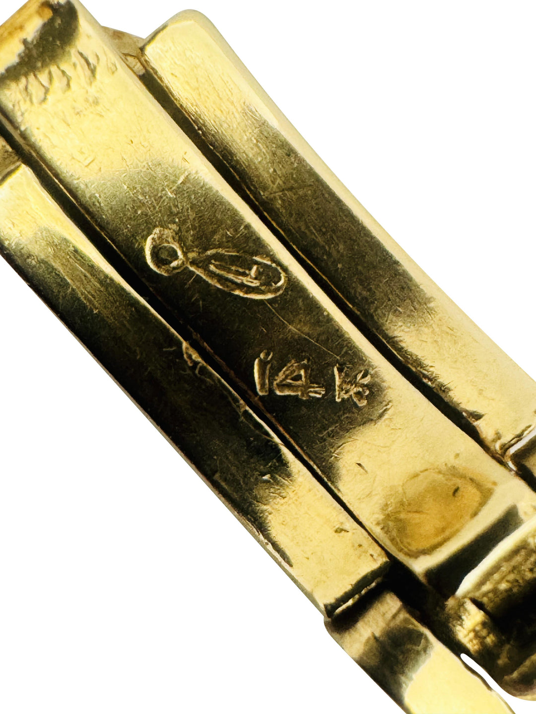 14k Yellow Gold 31.2g Solid Heavy 6.5mm Fancy Bar Link Bracelet 8"