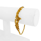 21k Yellow Gold 7.6g Ladies Fancy Design Bar Link Bracelet 7.5"