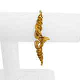 21k Yellow Gold 7.6g Ladies Fancy Design Bar Link Bracelet 7.5"