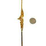 21k Yellow Gold 7.6g Ladies Fancy Design Bar Link Bracelet 7.5"