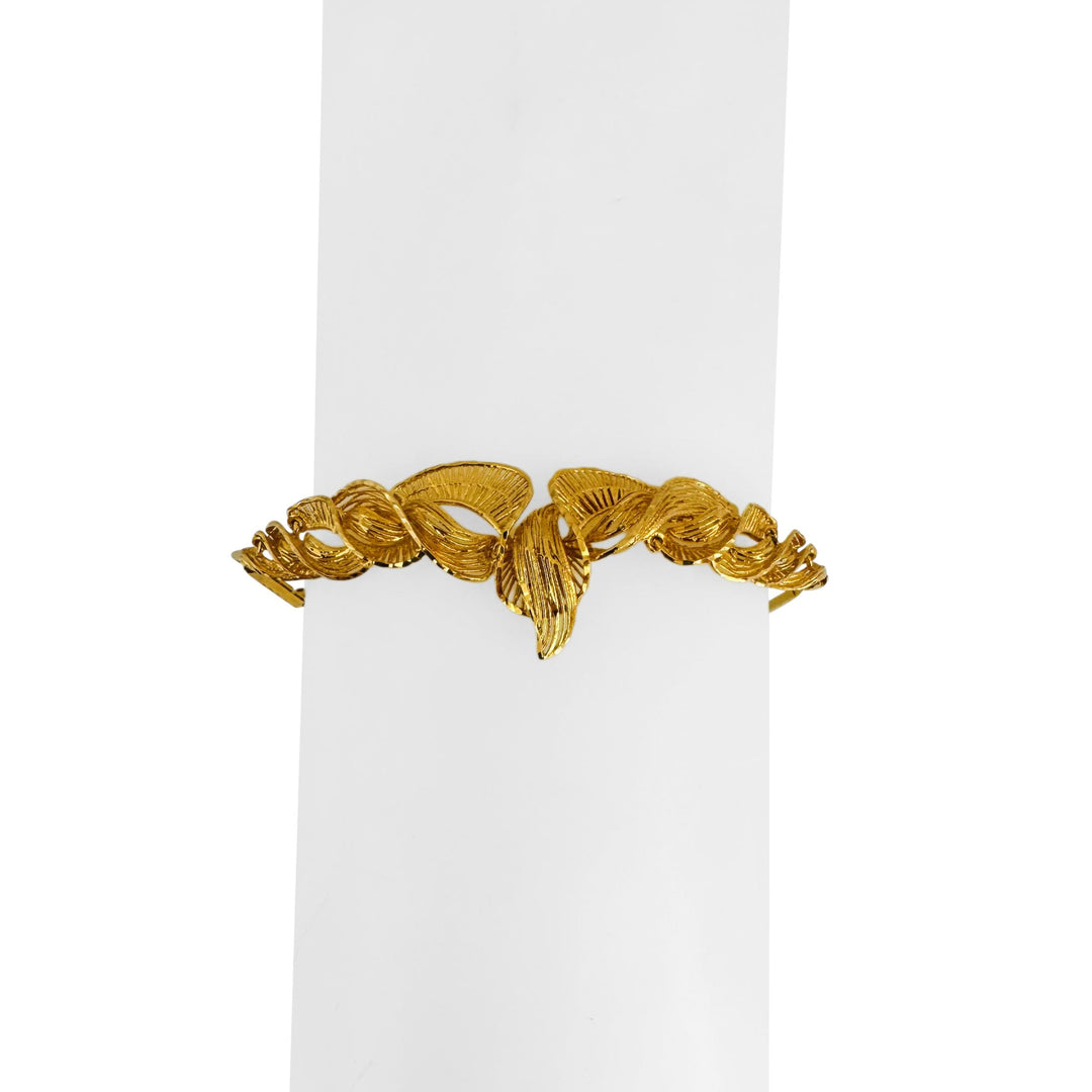 21k Yellow Gold 7.6g Ladies Fancy Design Bar Link Bracelet 7.5"