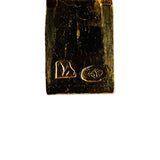 18k Yellow Gold and Turquoise 15.2g Vintage Braided Mesh Bracelet 7.25"