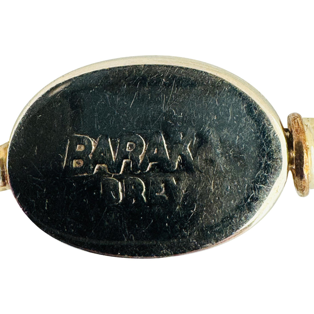 18k Yellow and White Gold 24.3g Solid Heavy Elongated Box Link Bracelet Italy 8"