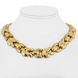 14k Yellow Gold 63g Ladies Thick 15mm Fancy Link Necklace Italy 16"