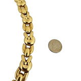 14k Yellow Gold 63g Ladies Thick 15mm Fancy Link Necklace Italy 16"