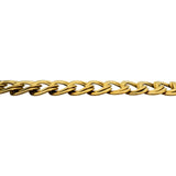 14k Yellow Gold 12.5g Hollow Ladies 15mm Double Curb Link Bracelet Italy 7.25"