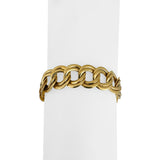 14k Yellow Gold 12.5g Hollow Ladies 15mm Double Curb Link Bracelet Italy 7.25"