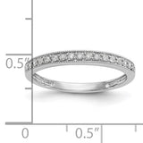 Brand New 14k White Gold and Diamond Wedding Band Ring Size 7