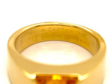Cartier Tank Citrine 18k Yellow Gold Square Top Ring Size 7