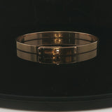 Hermes 18k Rose Gold and Diamond Kelly Bangle Bracelet Size Large