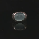 Le Vian 14k White Gold Moonstone Blue Sapphire and Diamond Ring Size 7