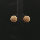 18k Yellow Gold 3.5g Swirl Button Stud Earrings
