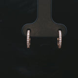 Brand New 0.20cttw Natural Diamond Micro Hoop Earrings in 14k Rose Gold