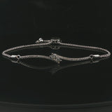 14k White Gold and 0.62cttw Diamond Ever Us Slide Bracelet