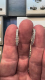 Brand New 1.50cttw Natural Diamond Chunky Hoop Earrings in 14k White Gold
