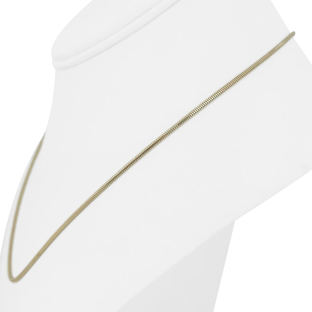 14k Yellow Gold 4.5g Solid Thin 1.2mm Snake Link Necklace 17"