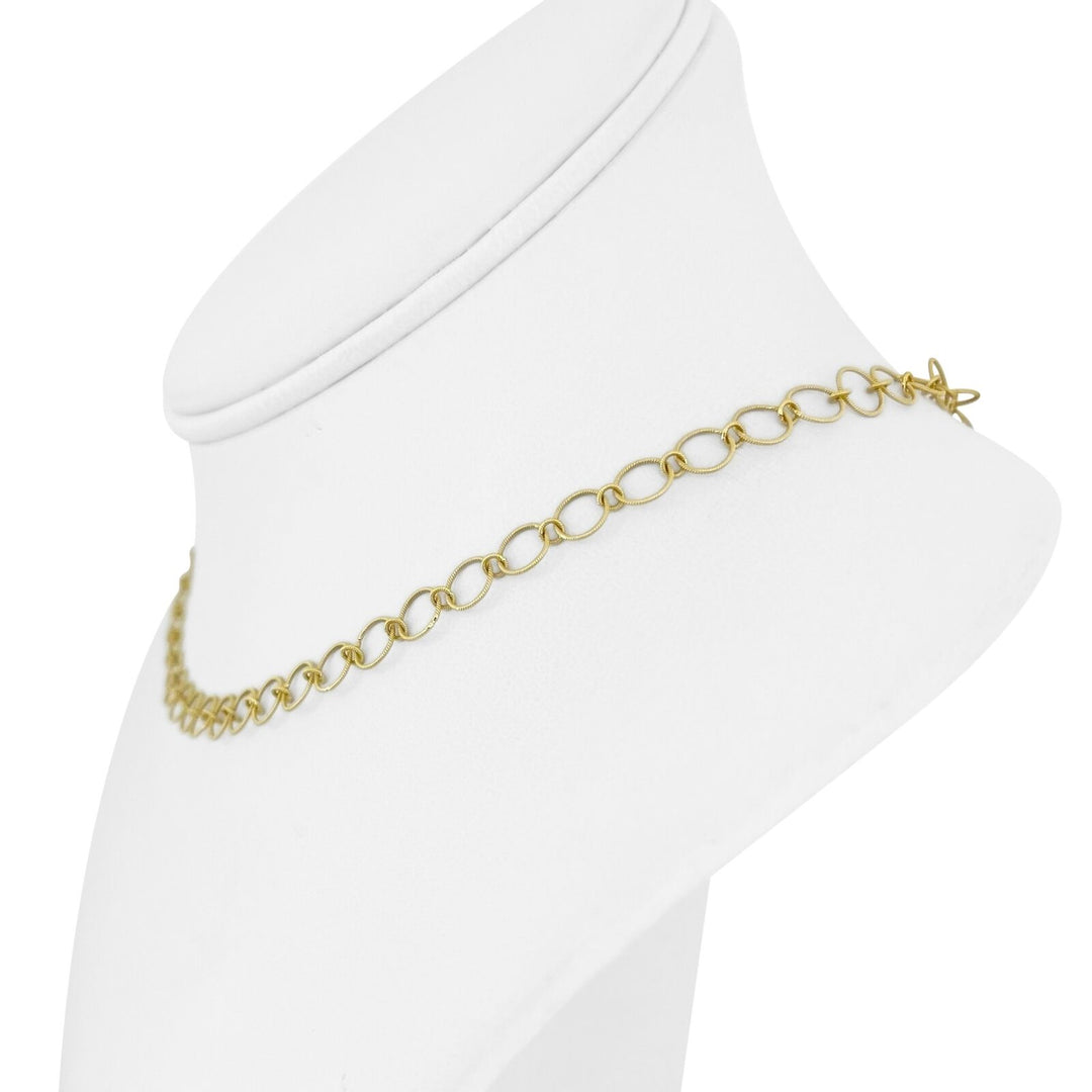 Jude Francis 18k Yellow Gold 6.2g Light Fancy Circle Link Chain Necklace 16"