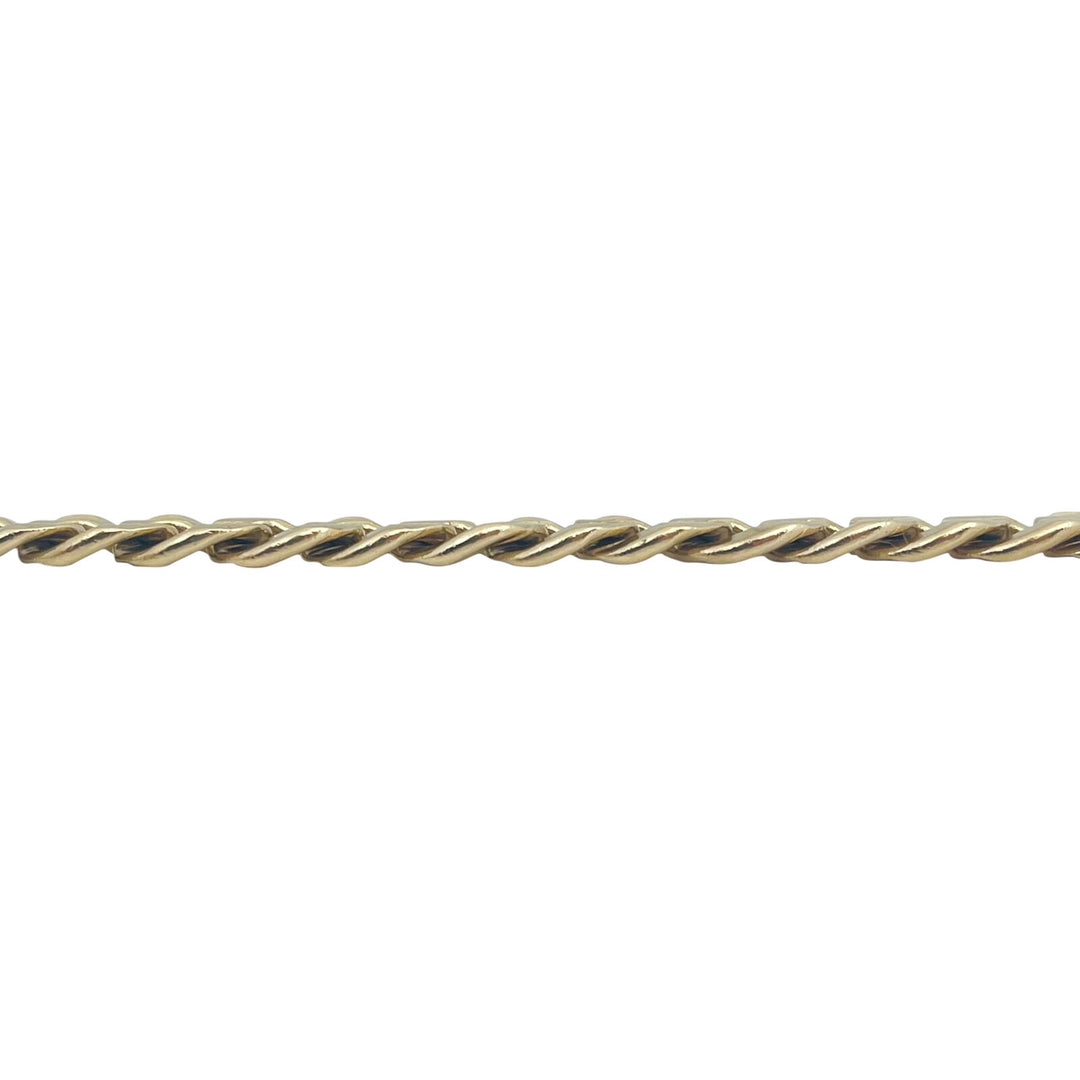 14k Yellow Gold 36.8g Solid Men's 9mm Curb Link Bracelet Italy 8.75"