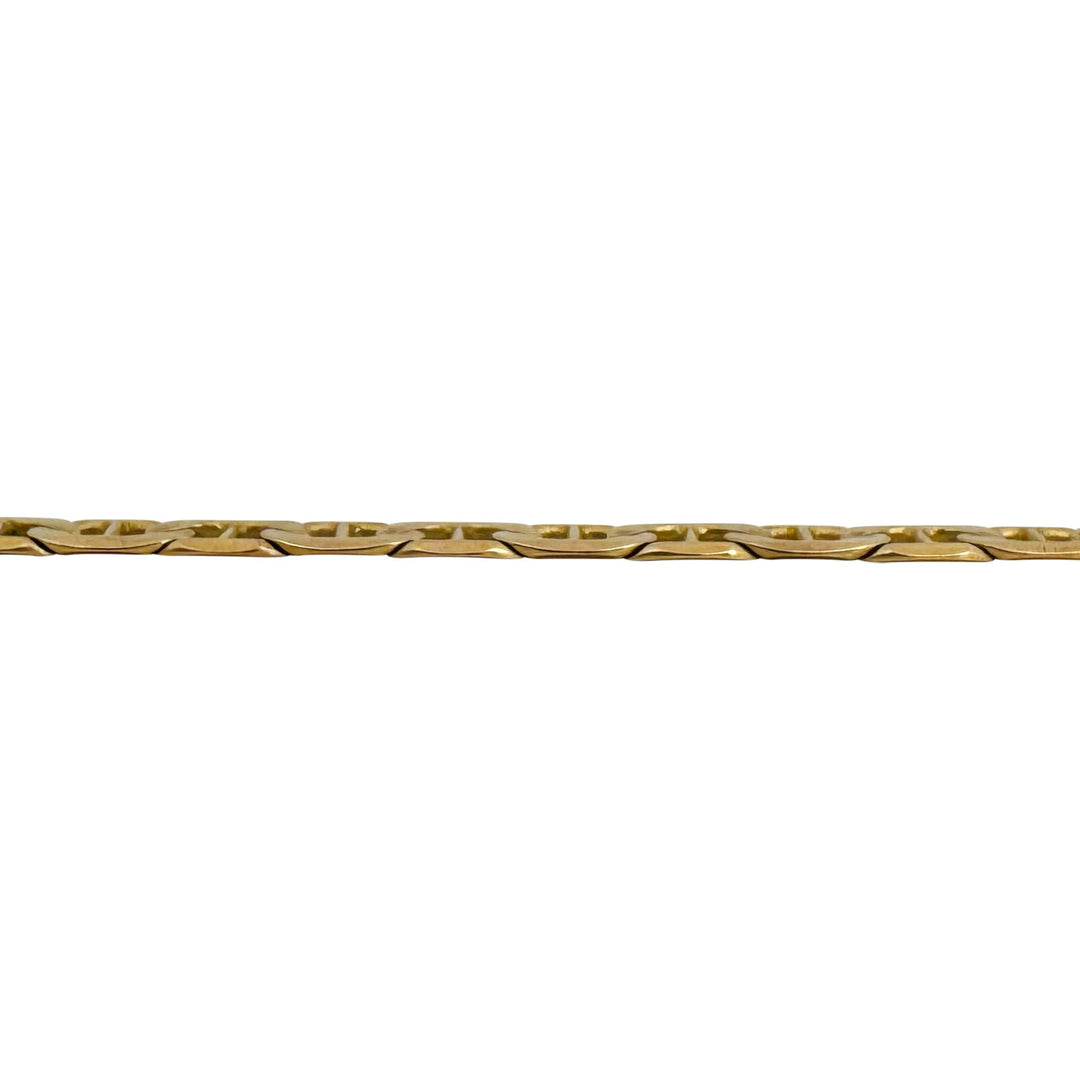 14k Yellow Gold 12.2g Men's 6mm Mariner Gucci Link Bracelet Italy 8"