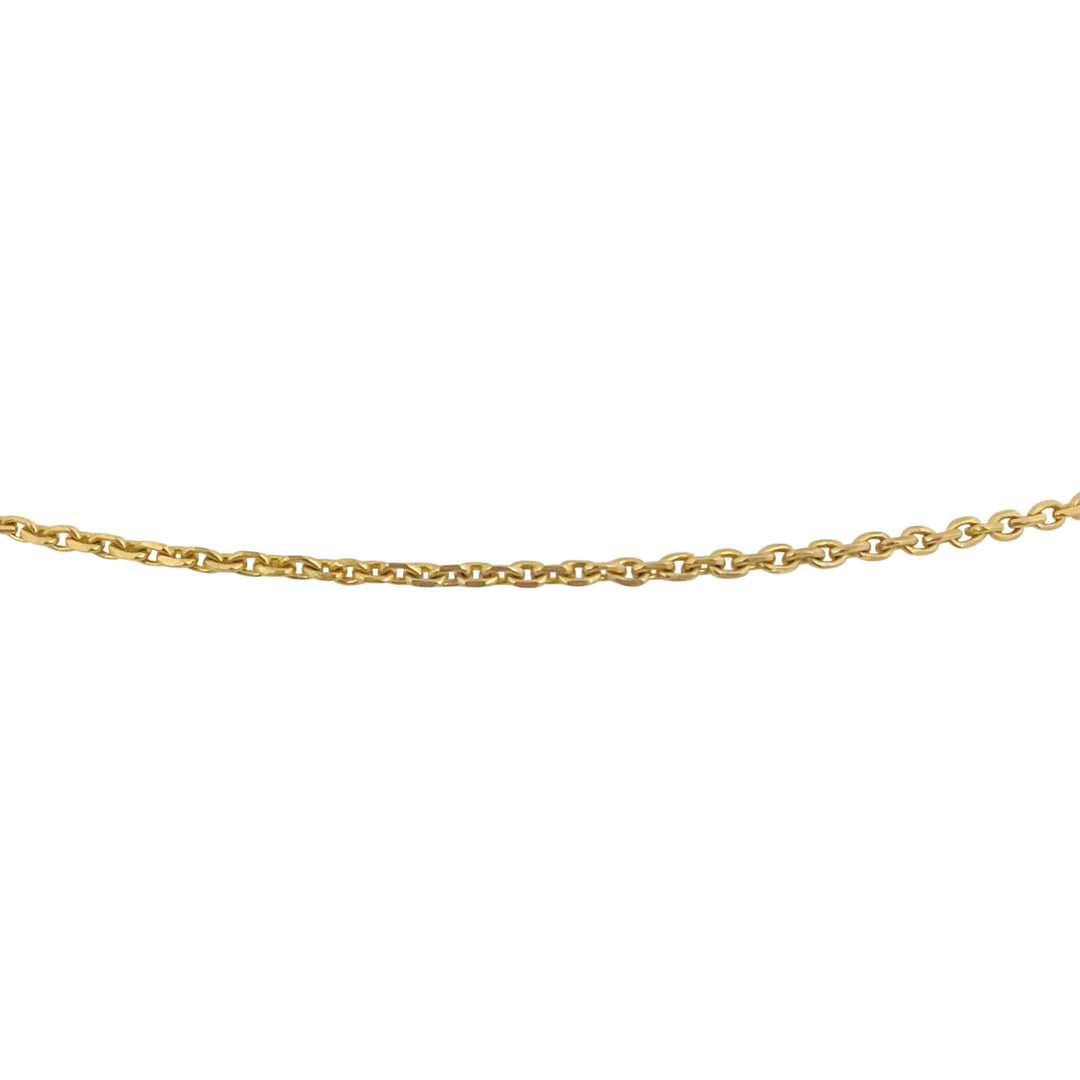 18k Yellow Gold 7g Solid Very Thin 1.5mm Cable Link Chain Necklace 25"
