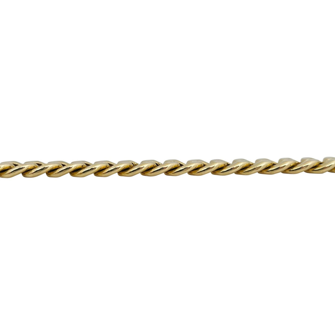 18k Yellow Gold 21g Hollow Men's 9mm Curb Link Bracelet Italy 8.25"