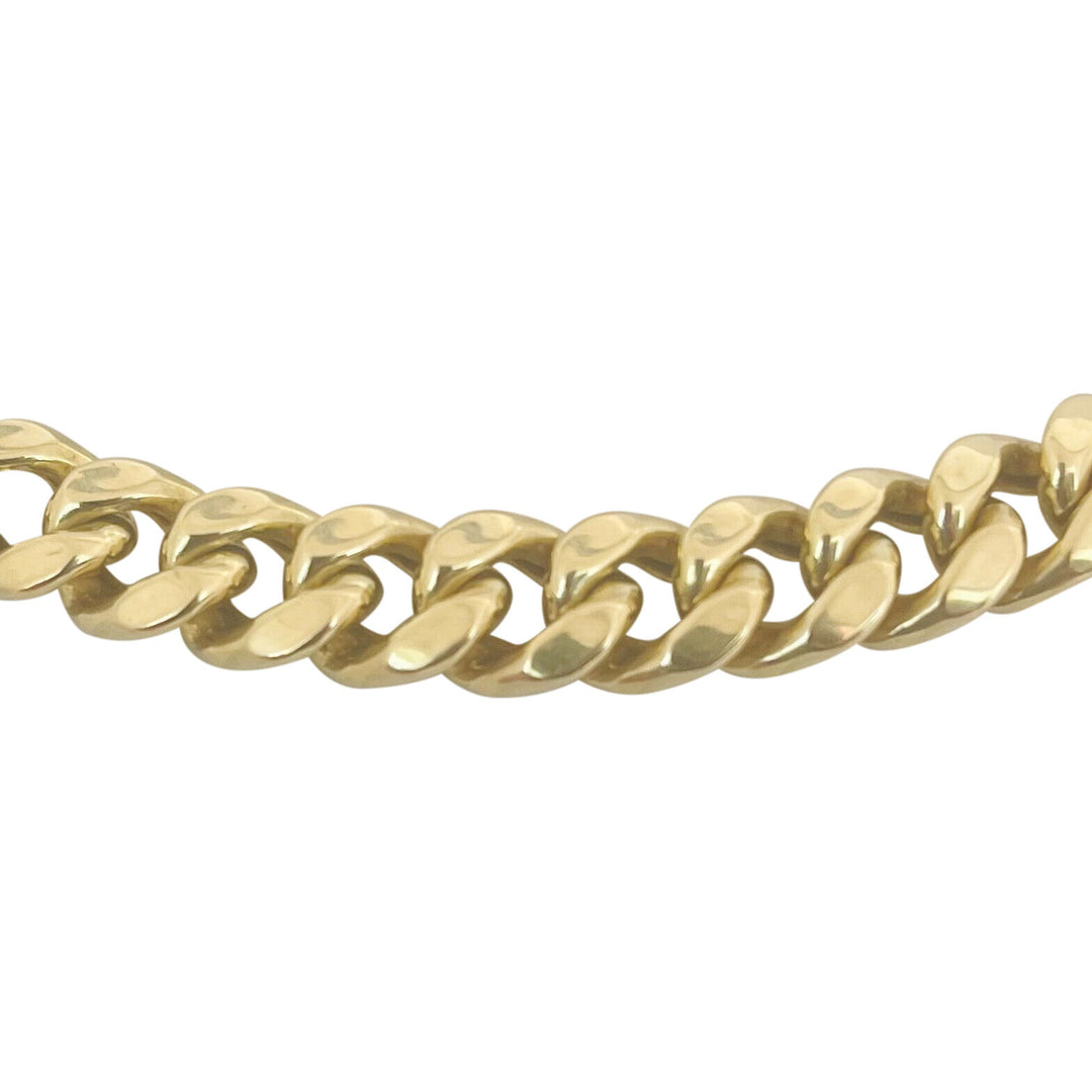 14k Yellow Gold 61.3g Hollow Thick 11mm Cuban Curb Link Chain Necklace 21"