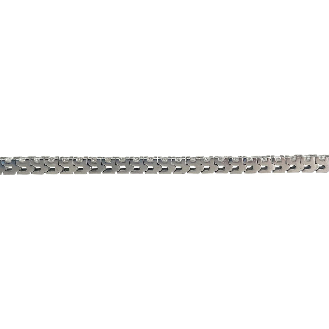 14k White Gold and 4.70ct Diamond Tennis Bracelet 7"