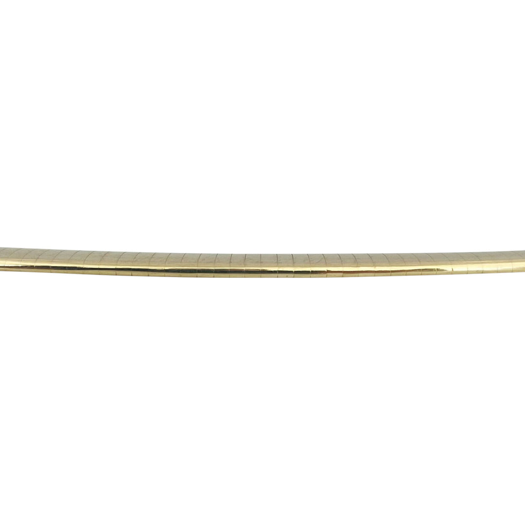 14k Yellow Gold 61.7g Solid Heavy 8mm Omega Link Necklace Italy 18"
