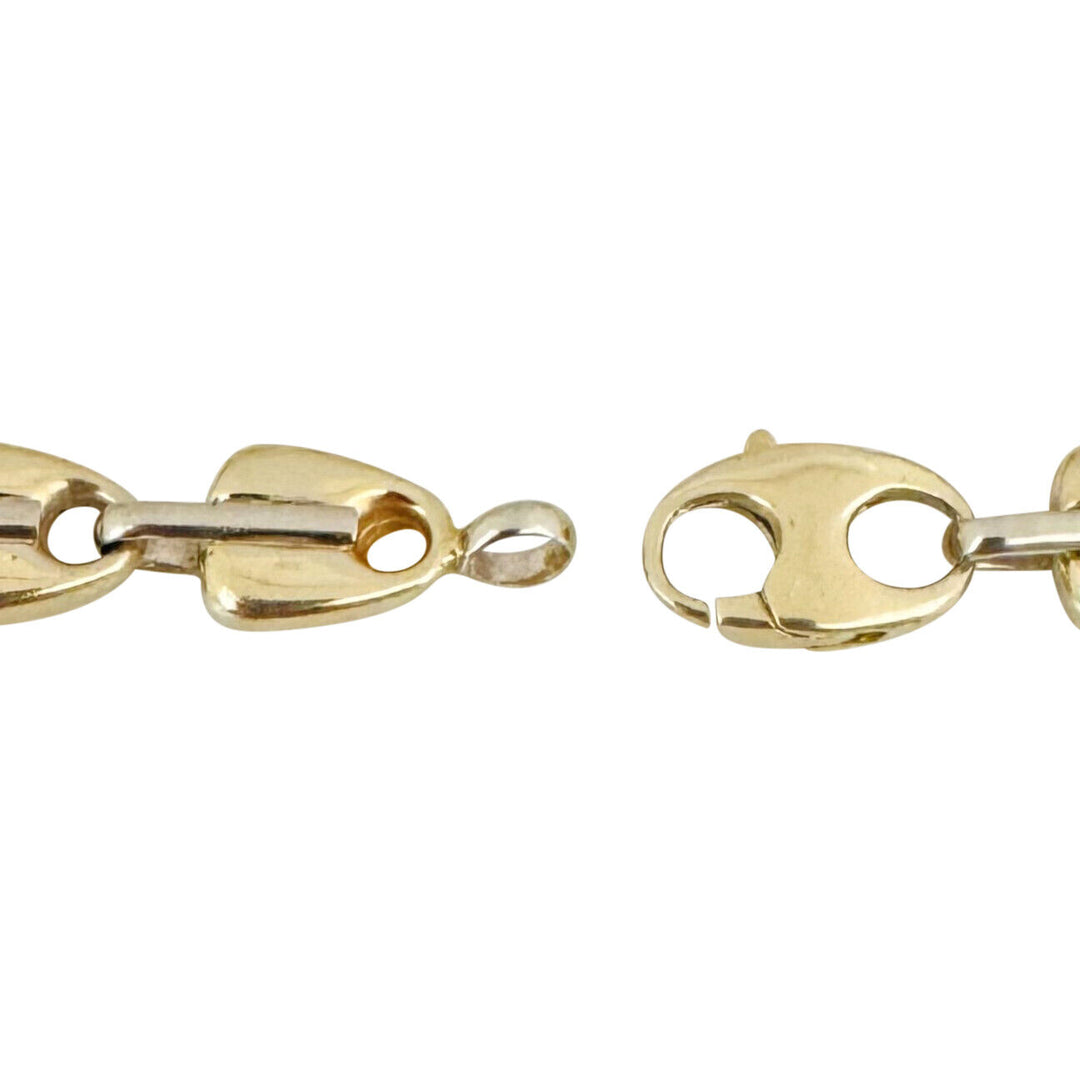 14k Yellow Gold 11.8g Hollow 8mm Fancy Link Bracelet 7.75"