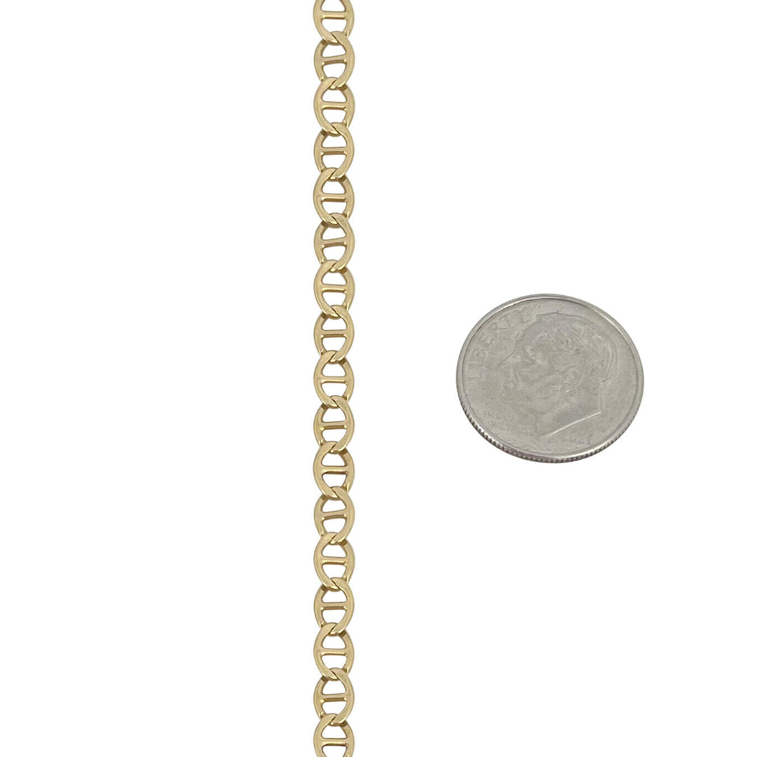 18k Yellow Gold 11.2g Light Thin 3.5mm Mariner Gucci Link Chain Necklace 19.5"